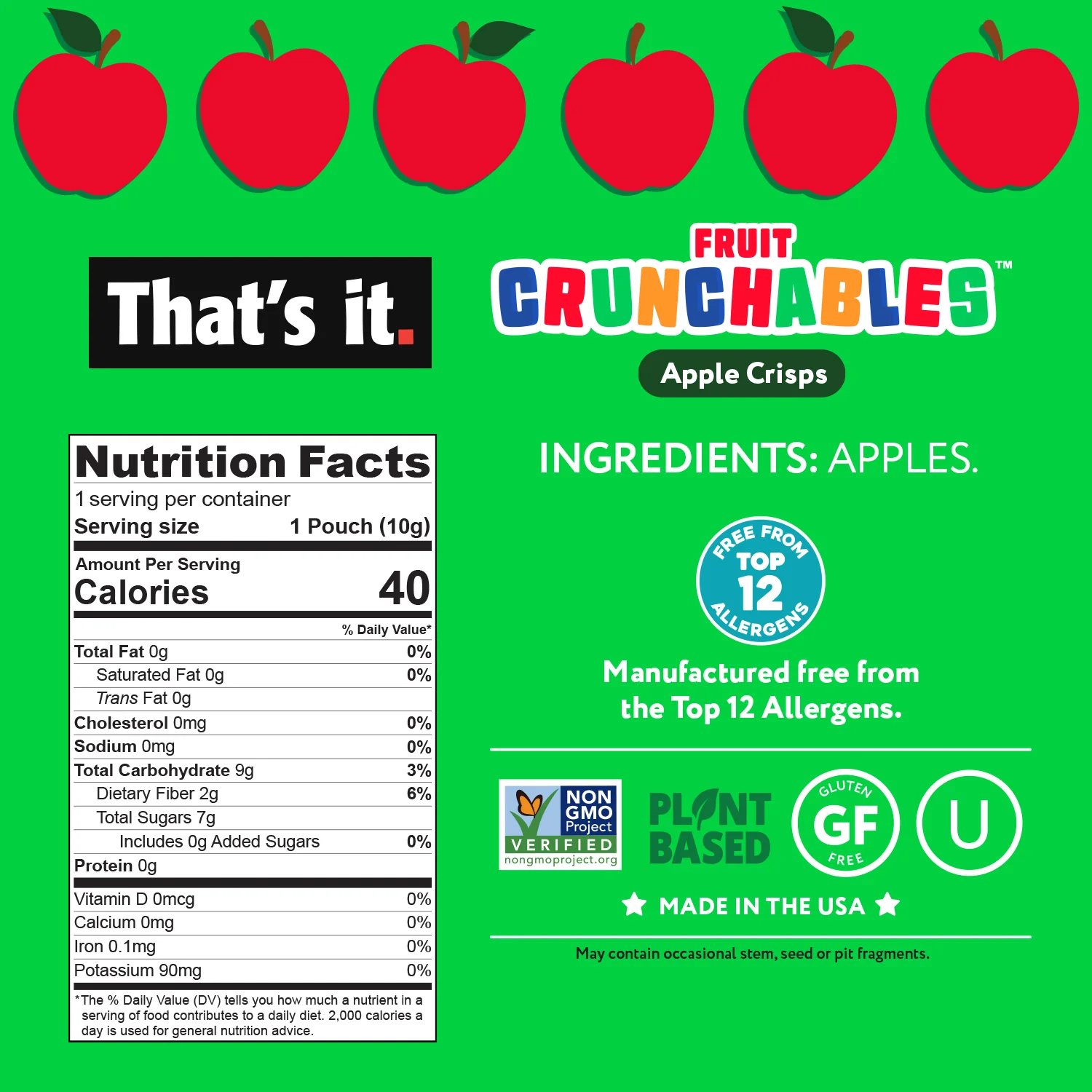 Apple Crisps Fruit Crunchables (15 Packs) - Image 3