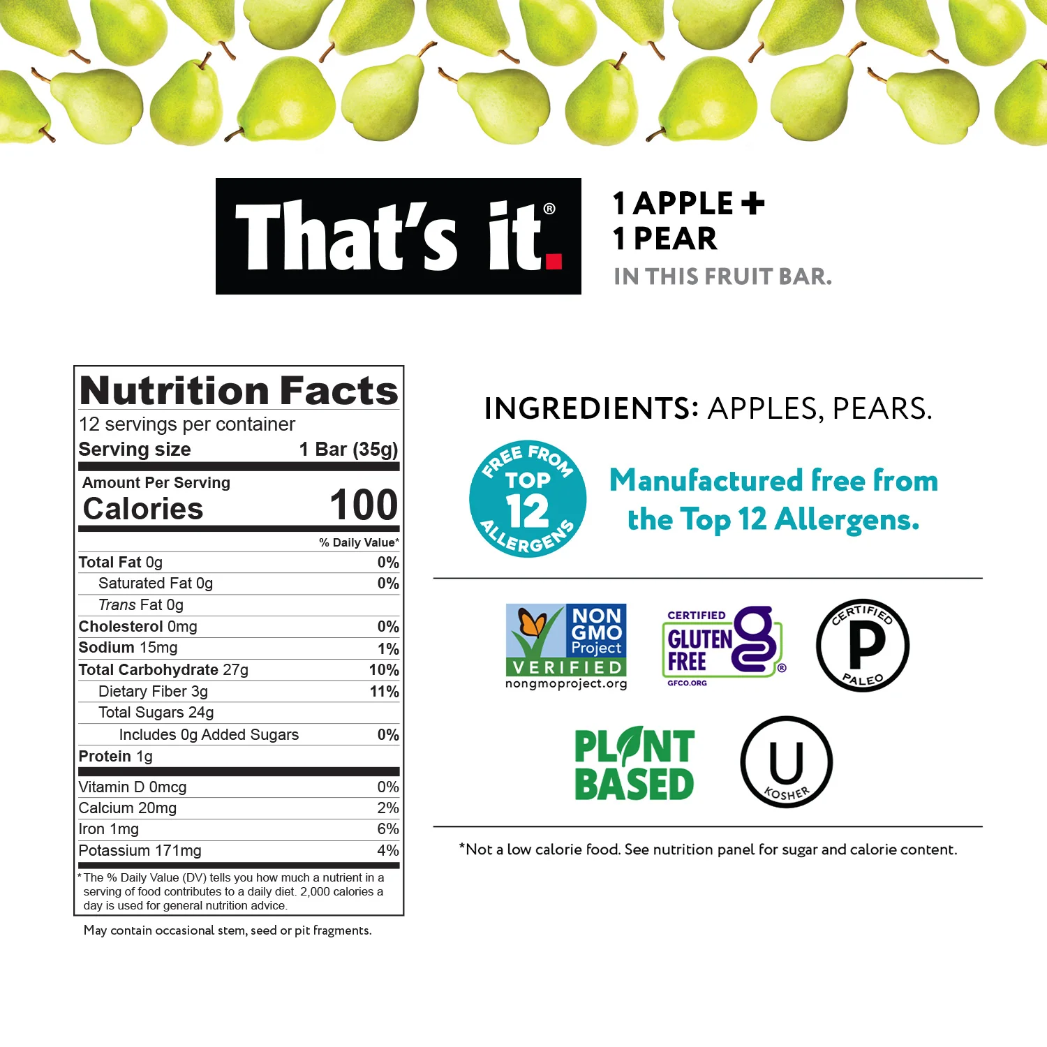 Apple + Pear Fruit Bars - Image 3