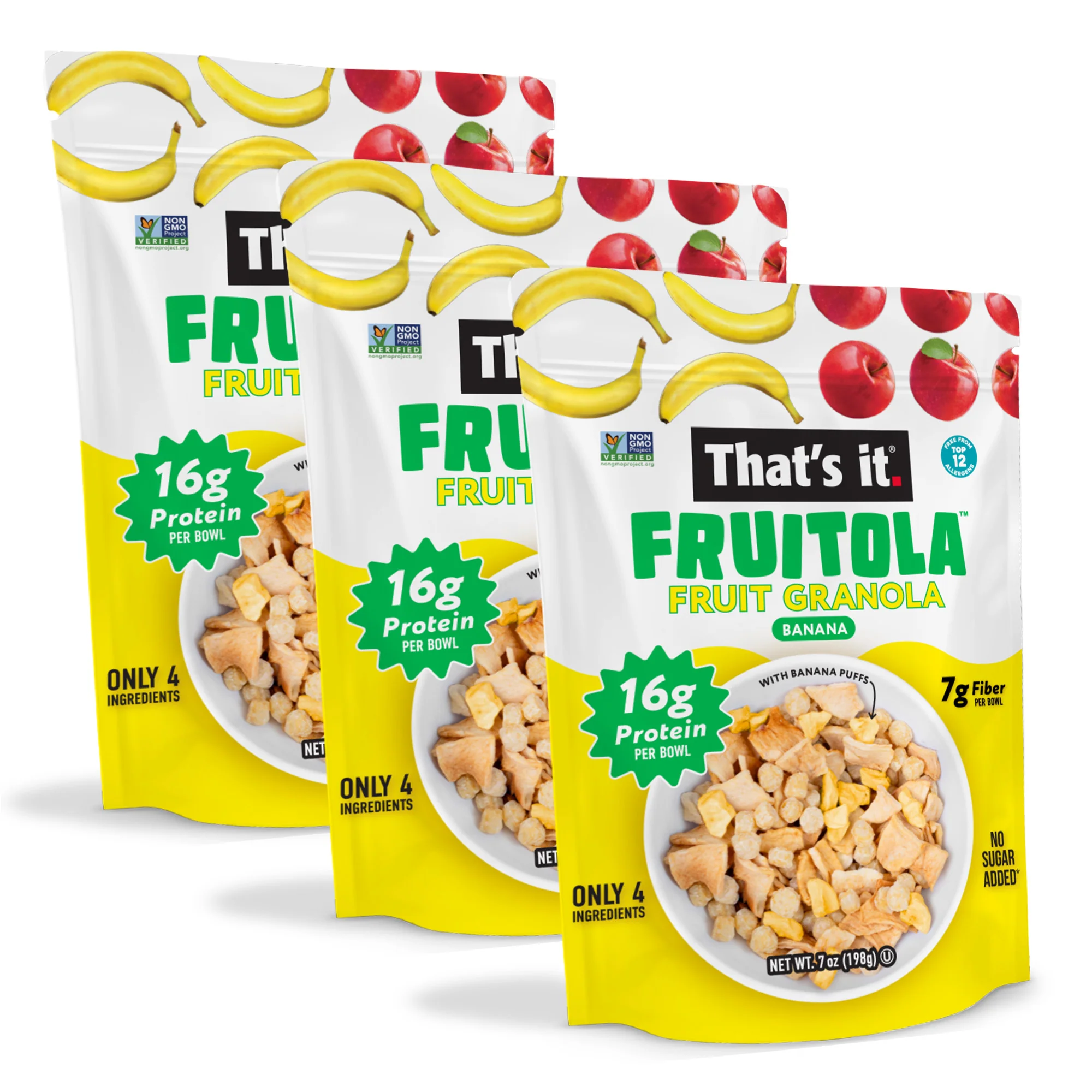 Banana Fruitola Fruit Granola (3 Packs) - 7oz