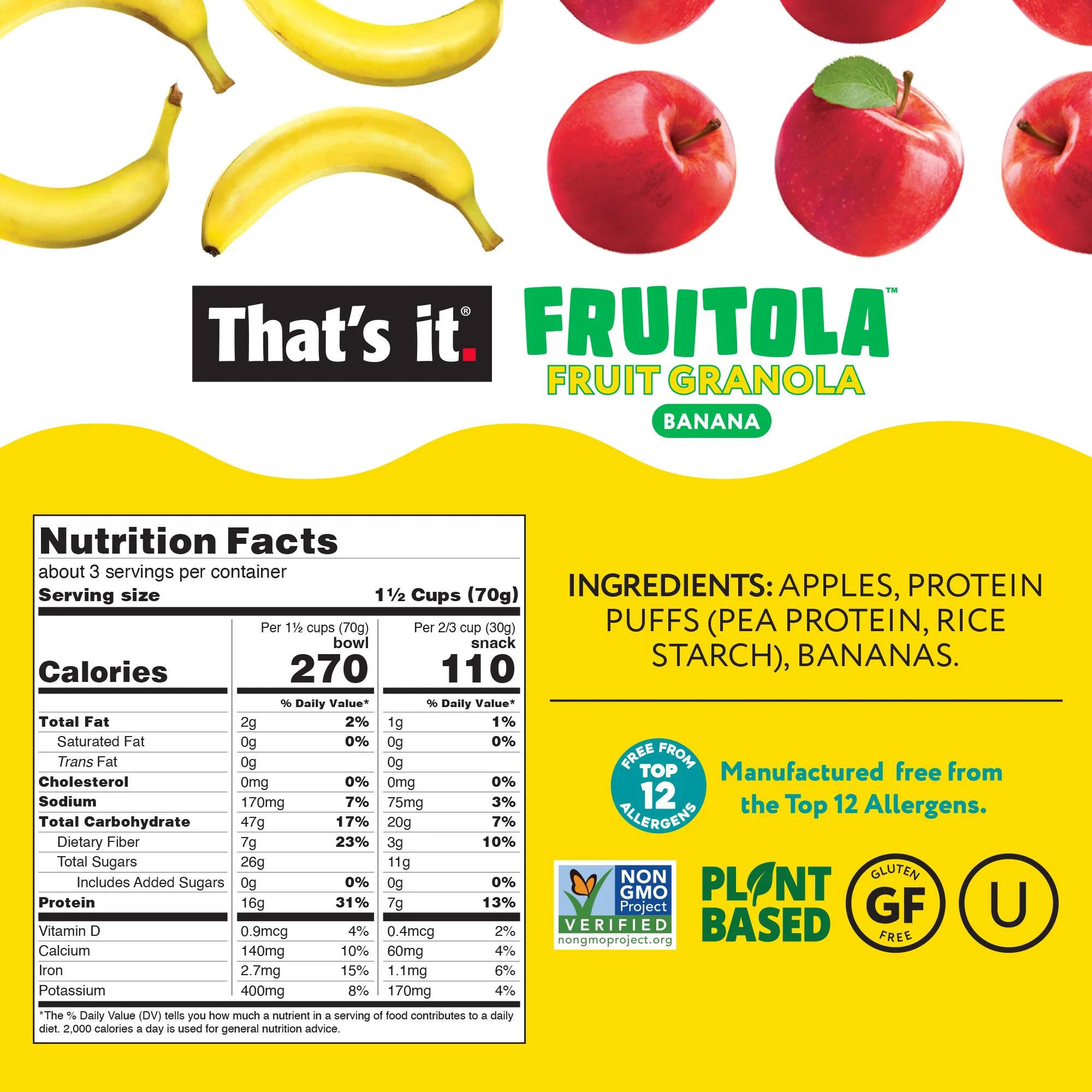 Banana Fruitola Fruit Granola (3 Packs) - 7oz - Image 3
