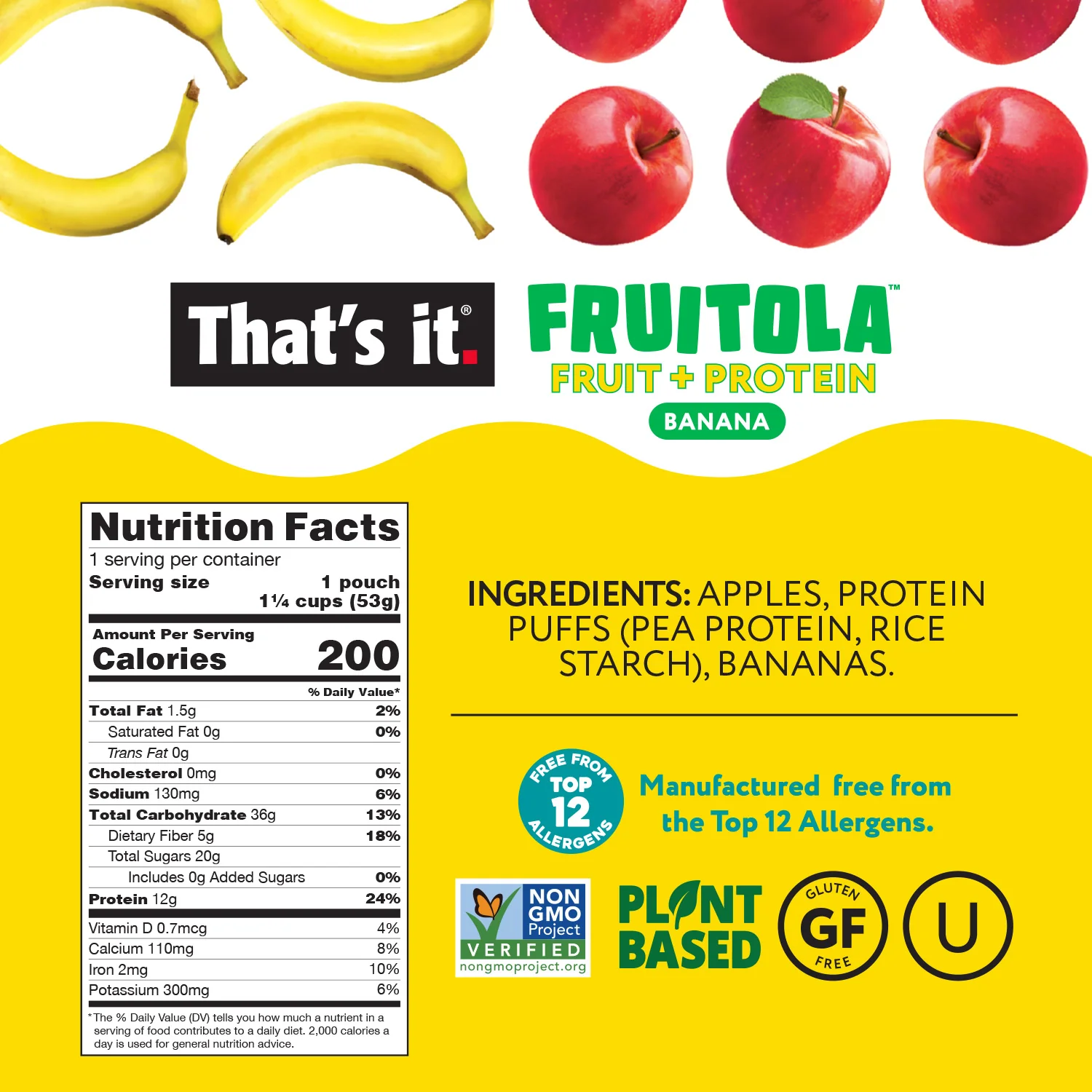 Banana Fruitola Fruit Granola - Snack Size (4 Packs) - 1.9oz - Image 3