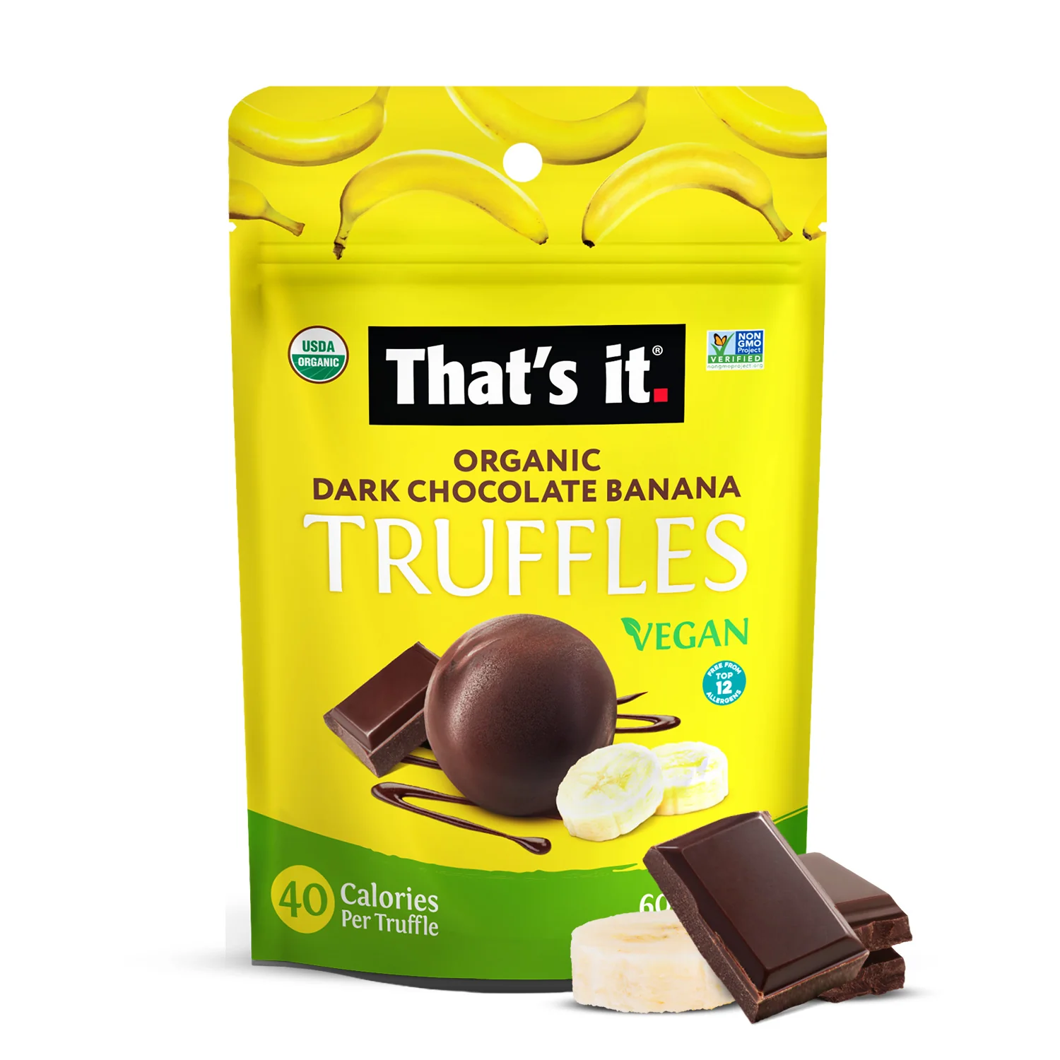 Organic Dark Chocolate Banana Truffles (3 Packs) - Image 2