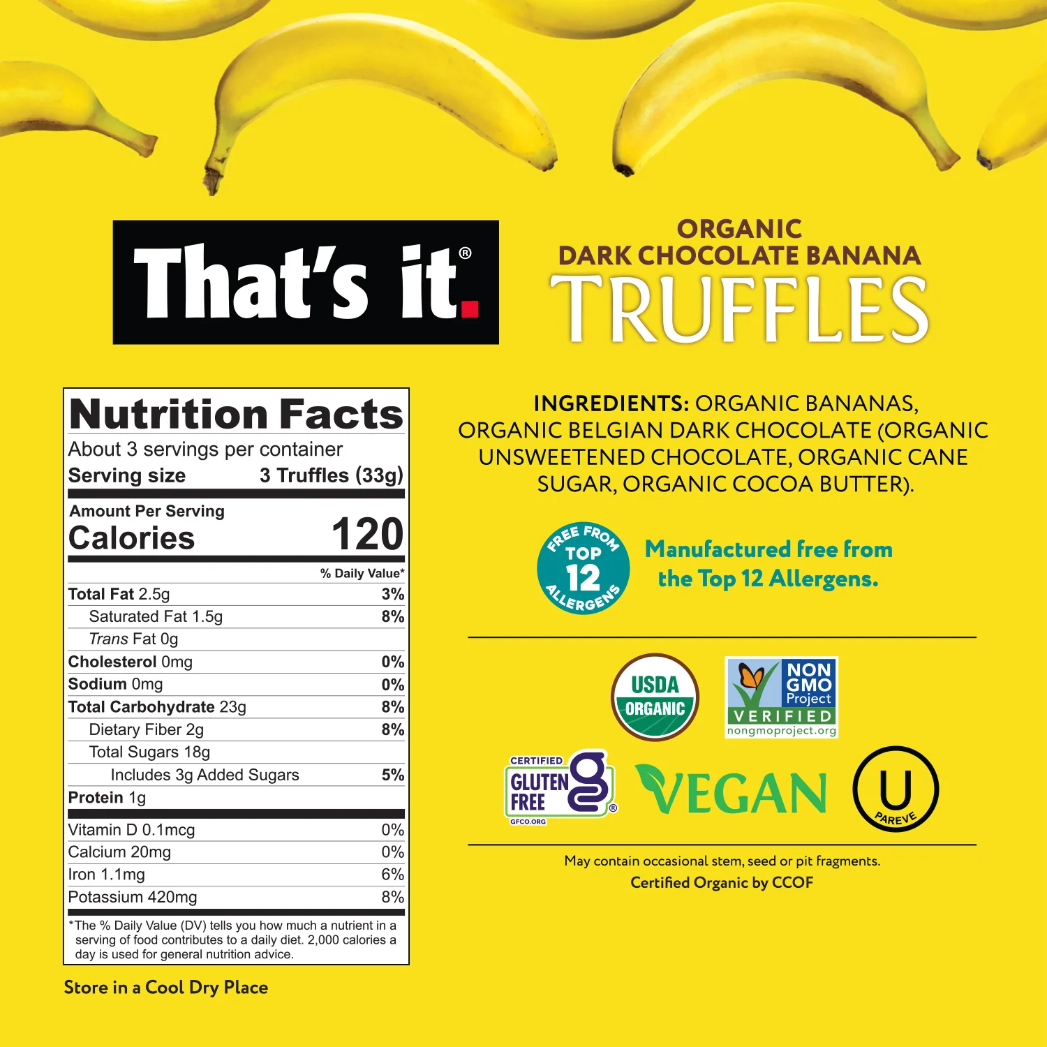 Organic Dark Chocolate Banana Truffles (3 Packs) - Image 3