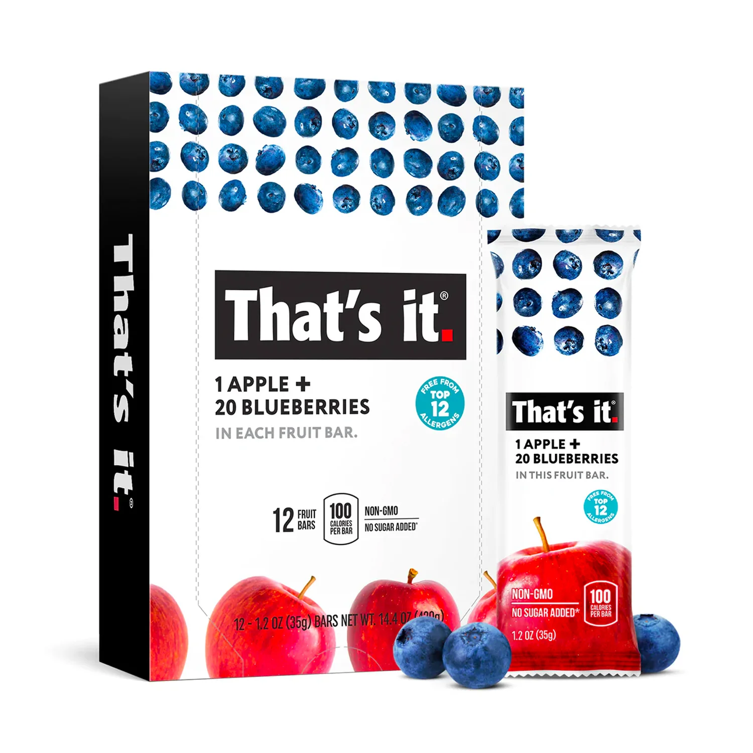 Best Sellers Fruit Bar Variety Pack - Blueberry, Cherry, Mango & Strawberry (48 Bars) - Image 8