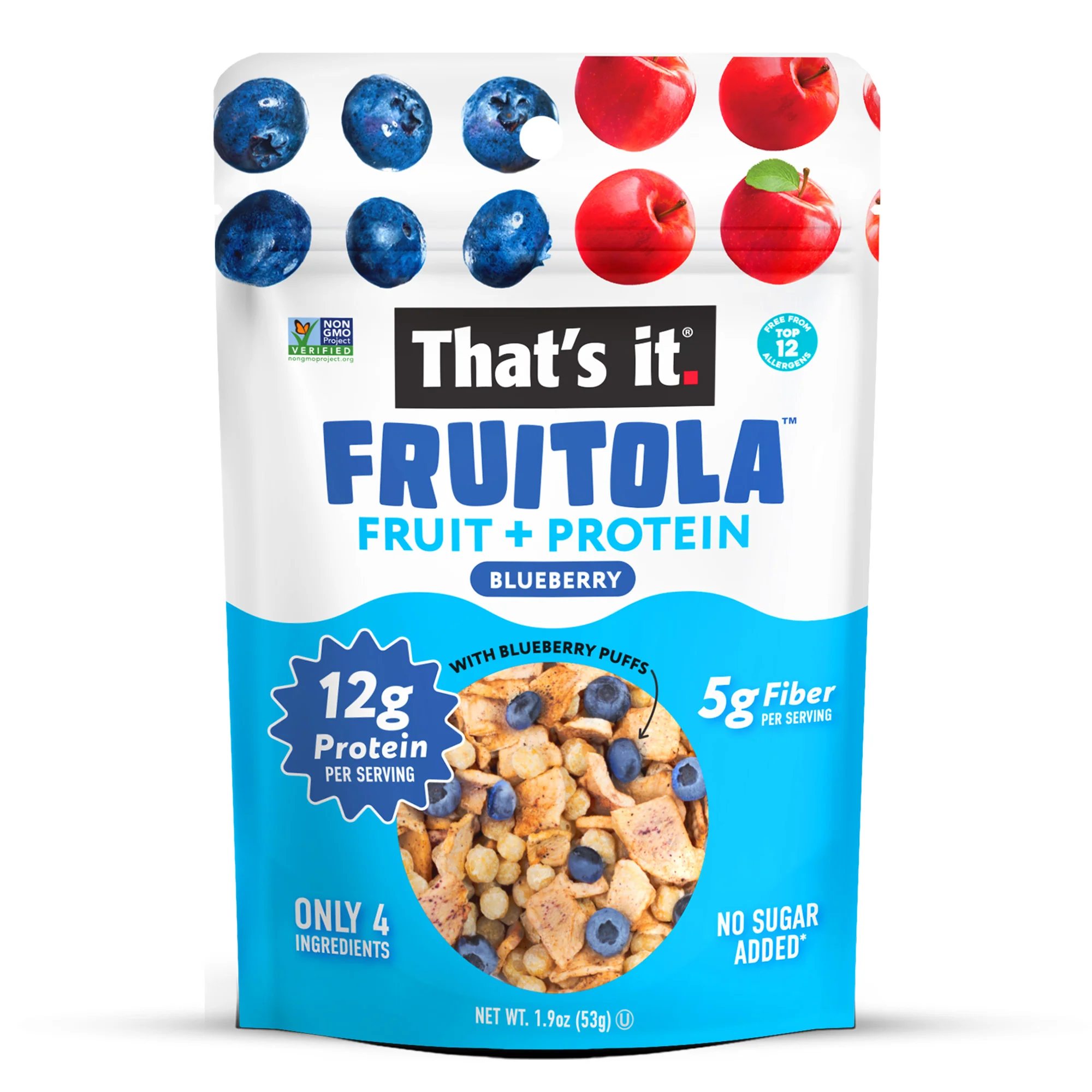 Blueberry Fruitola Fruit Granola - Snack Size (4 Packs) - 1.9oz - Image 2