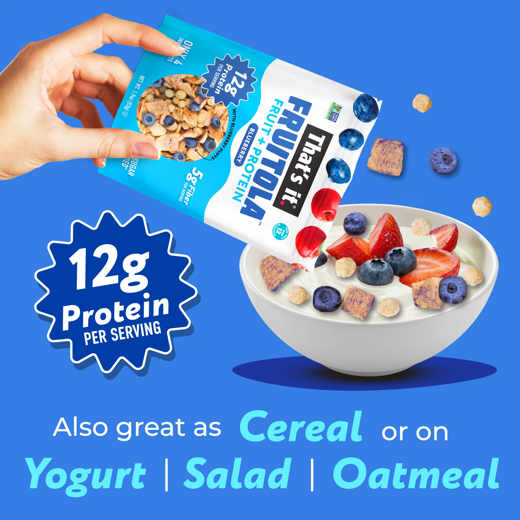 Blueberry Fruitola Fruit Granola - Snack Size (4 Packs) - 1.9oz - Image 4