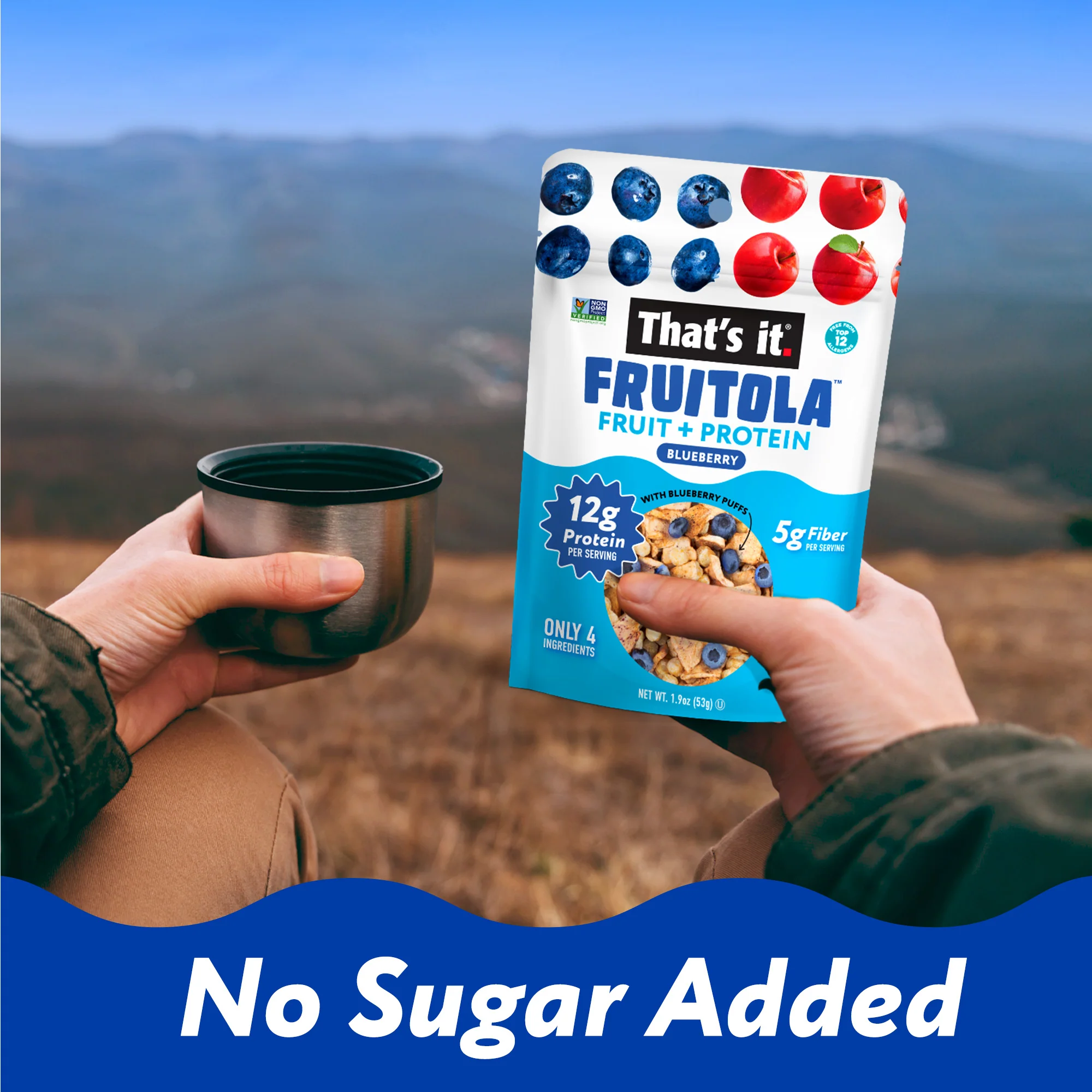 Blueberry Fruitola Fruit Granola - Snack Size (4 Packs) - 1.9oz - Image 6