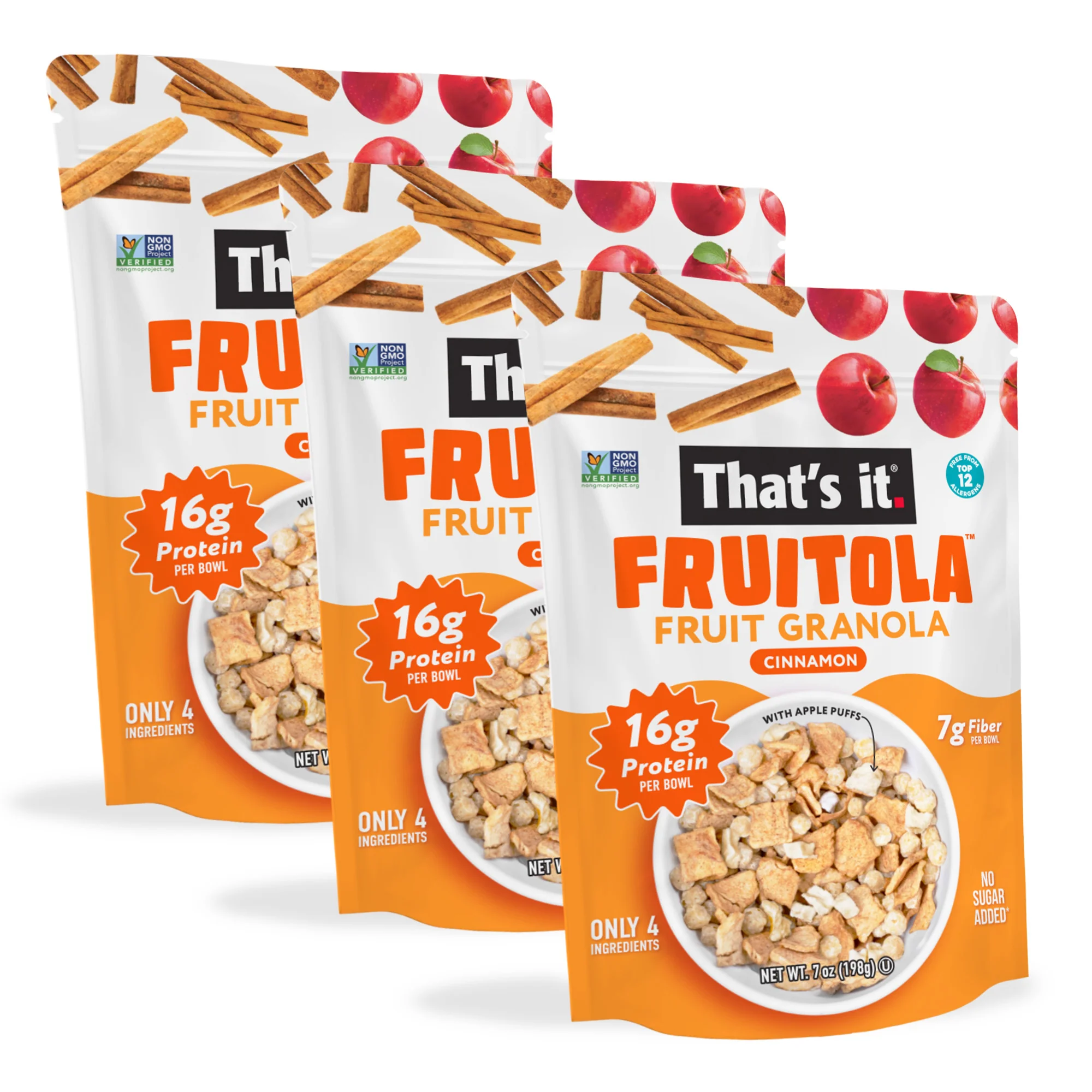 Cinnamon Fruitola Fruit Granola (3 Packs) - 7oz