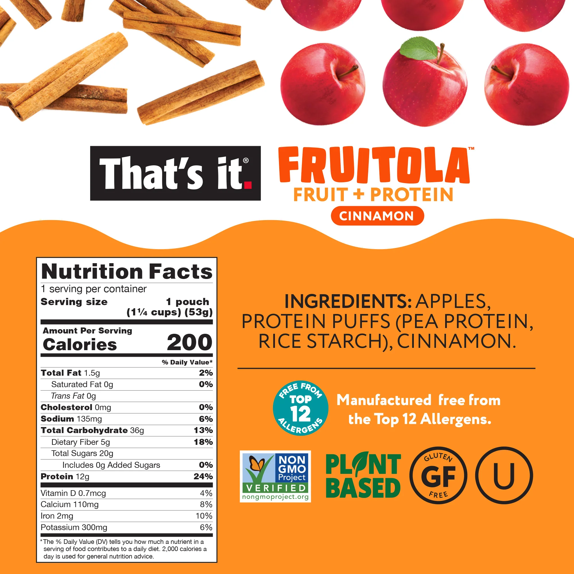 Cinnamon Fruitola Fruit Granola - Snack Size (4 Packs) - 1.9oz - Image 3