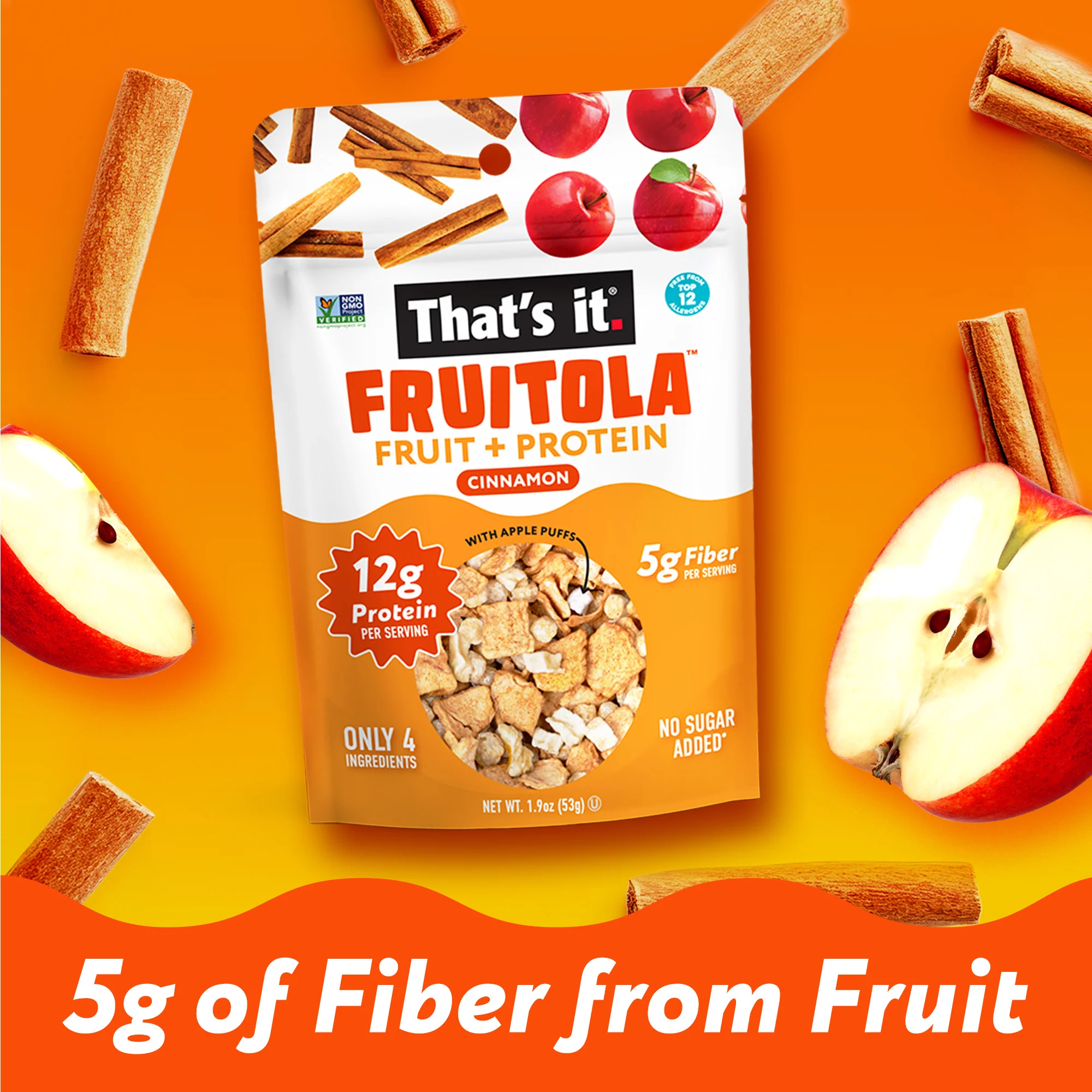 Cinnamon Fruitola Fruit Granola - Snack Size (4 Packs) - 1.9oz - Image 5