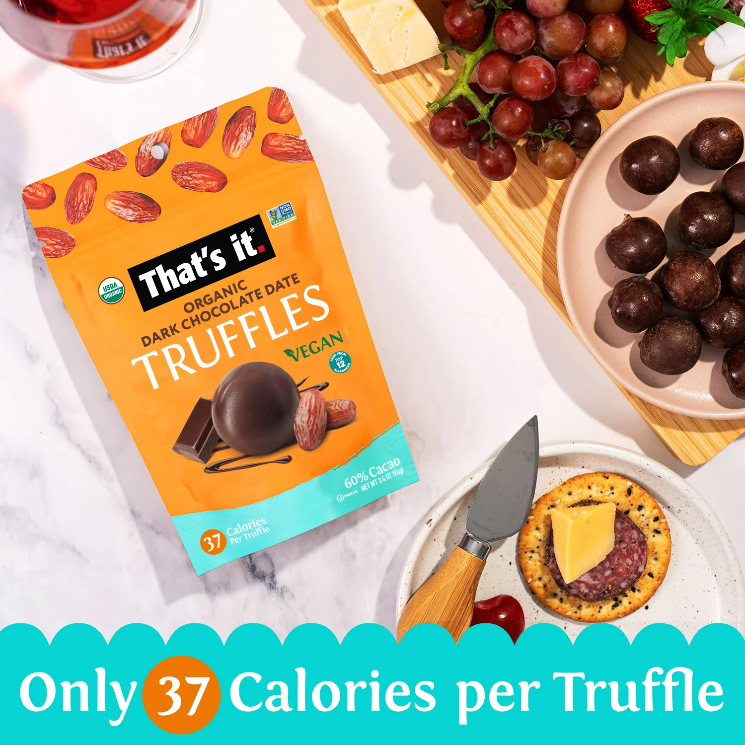 Organic Dark Chocolate Date Truffles (3 Packs) - Image 4