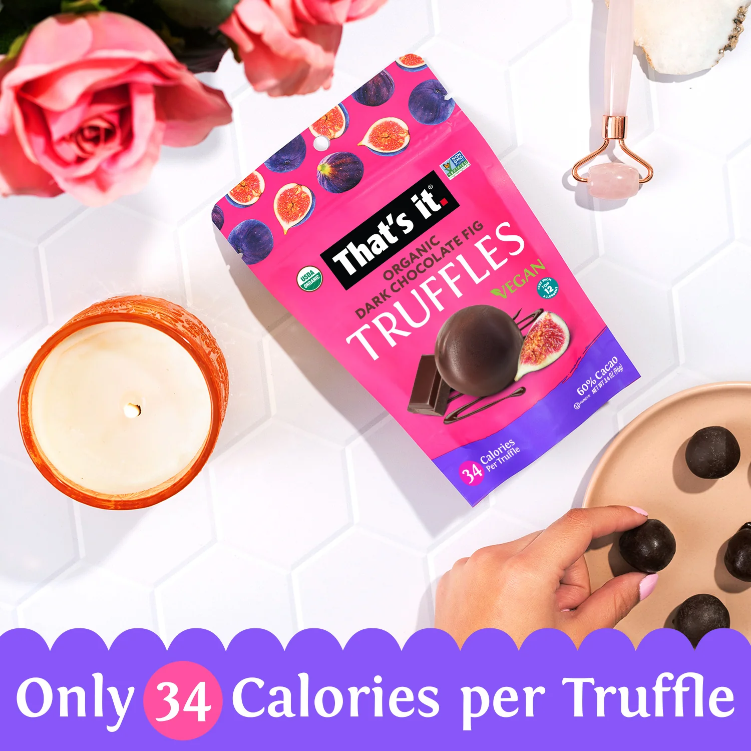 Organic Dark Chocolate Fig Truffles (3 Packs) - Image 4