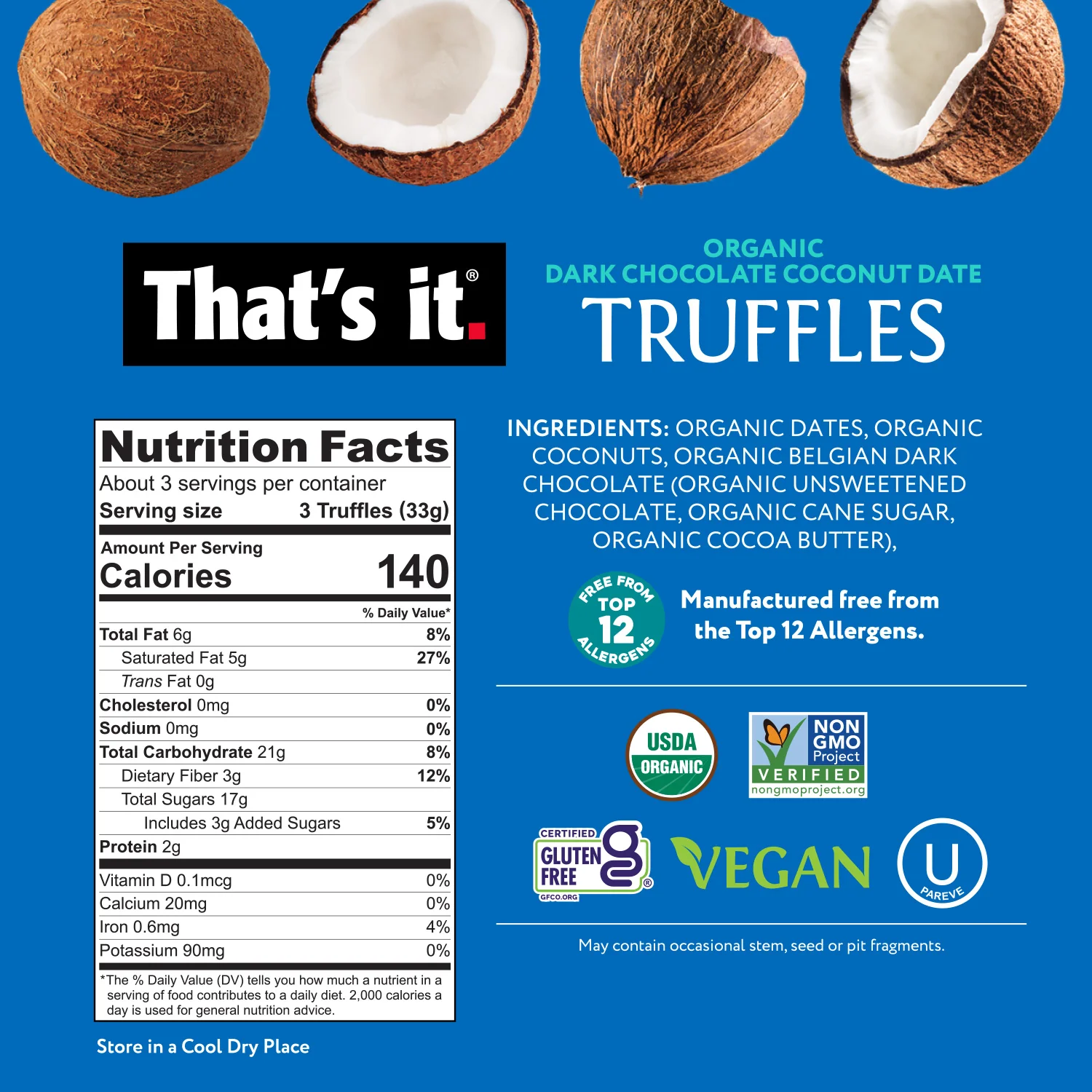 Organic Dark Chocolate Fruit Truffles Variety Pack - Banana, Coconut & Fig (3 Packs) - Image 3