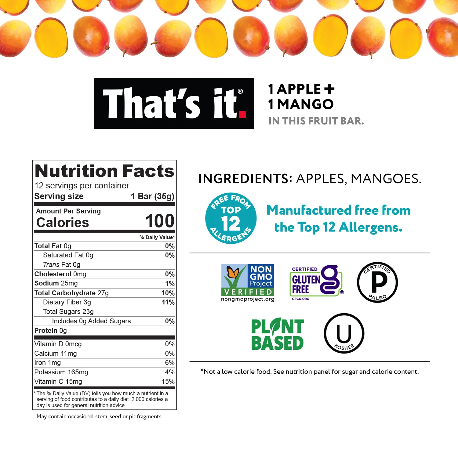 Fruit Bar Variety Pack - Blueberry, Mango & Strawberry (12 Bars) - Image 7