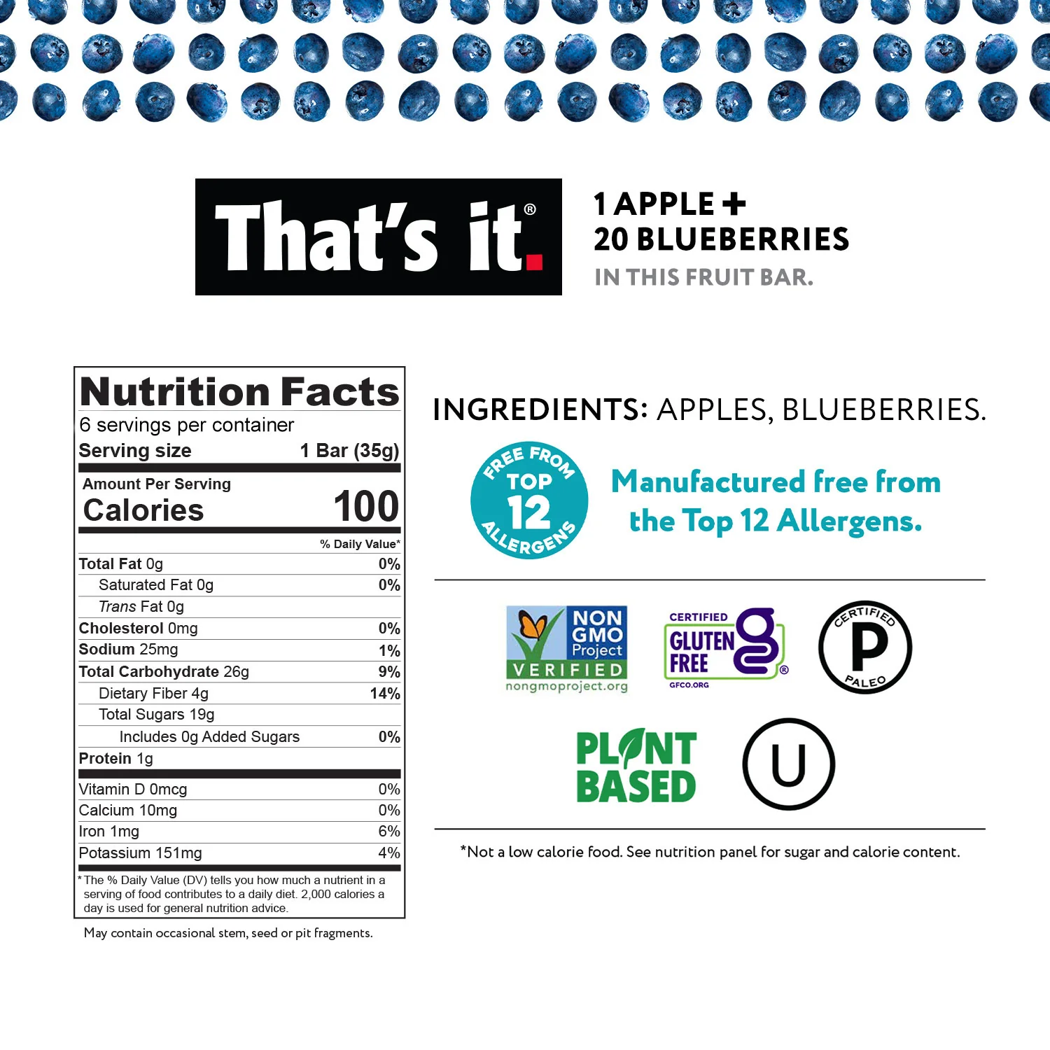 Fruit Bar Variety Pack - Strawberry & Blueberry (12 Bars) - Image 4
