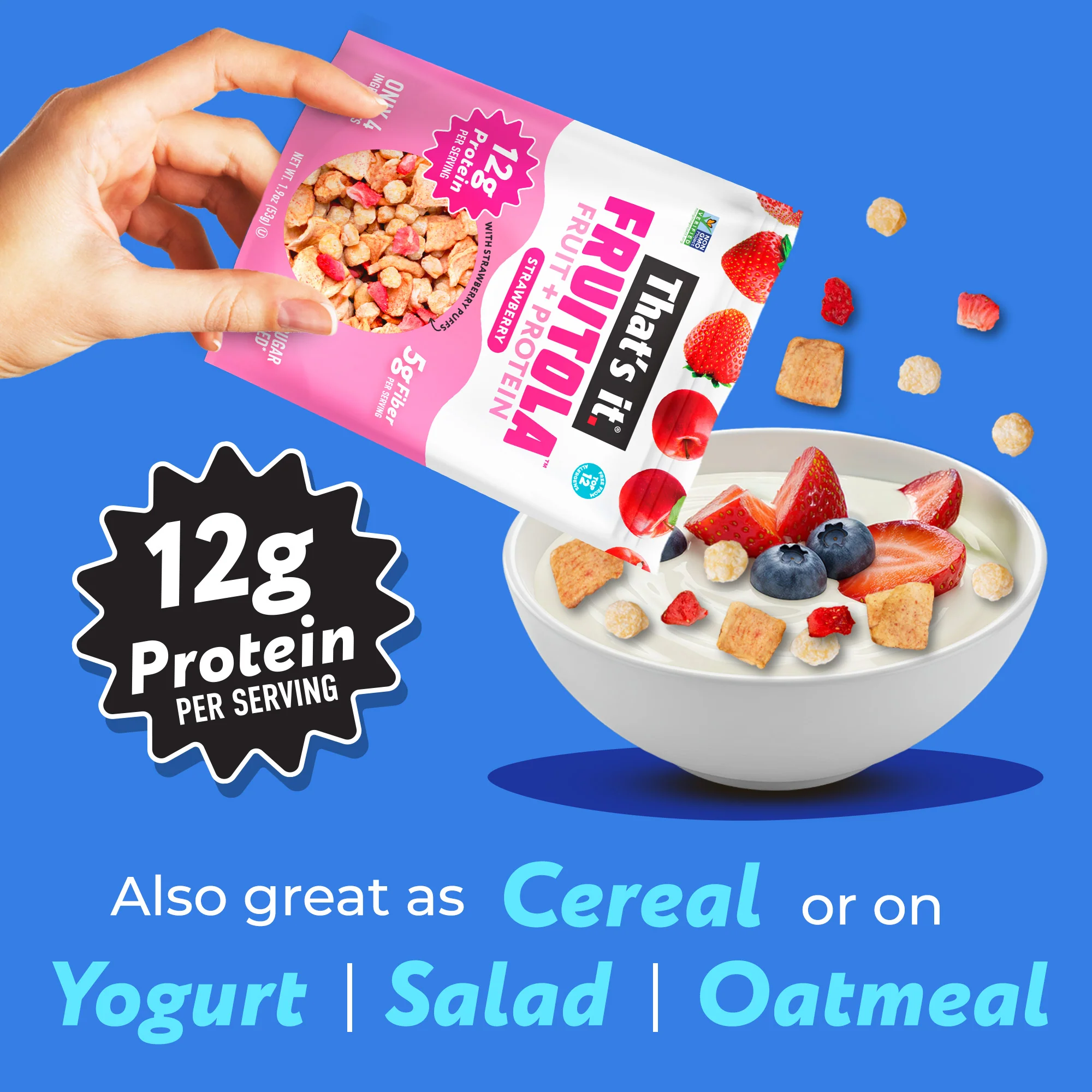Fruitola Fruit Granola Snack Size Variety Pack (4 Packs) - 1.9oz - Image 3