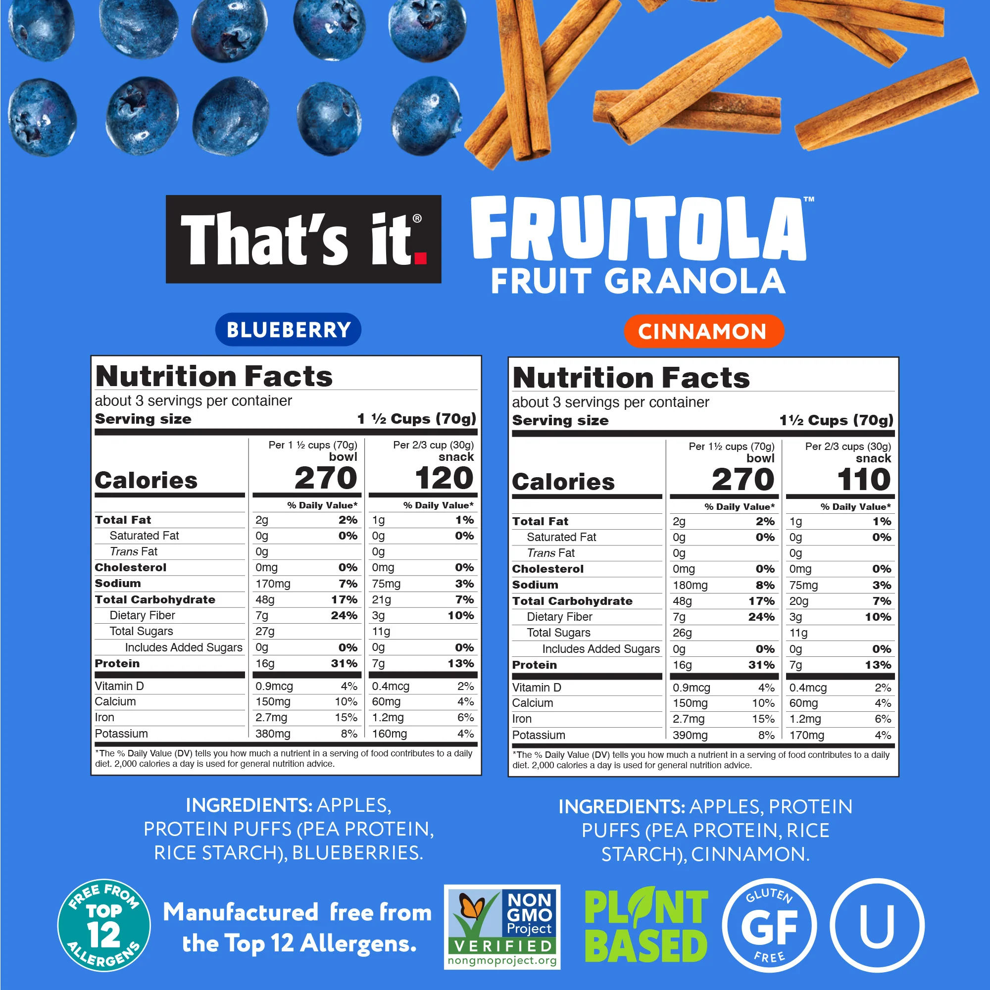 Fruitola Fruit Granola Variety Pack (4 Packs) - 7oz - Image 3