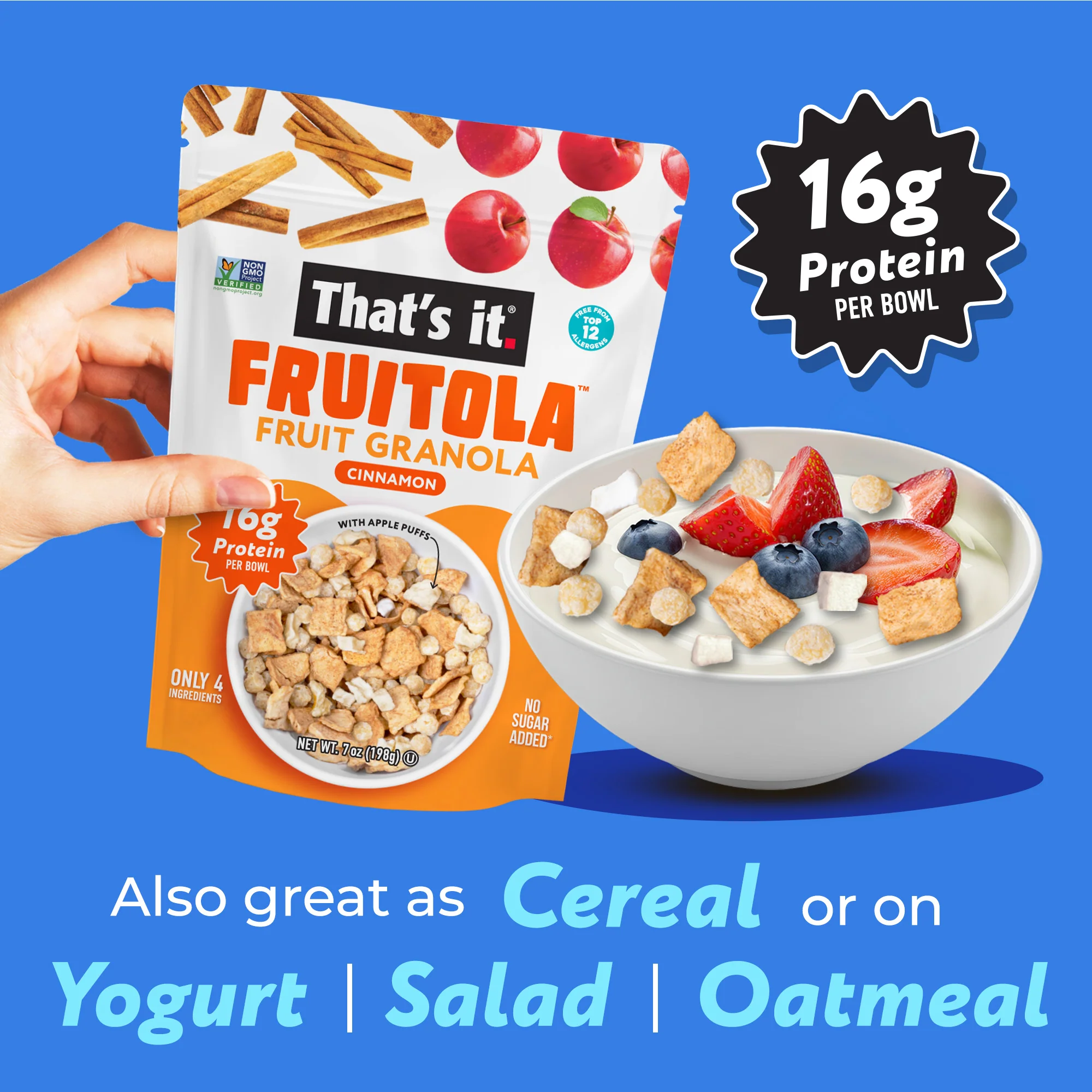Fruitola Fruit Granola Variety Pack (4 Packs) - 7oz - Image 4