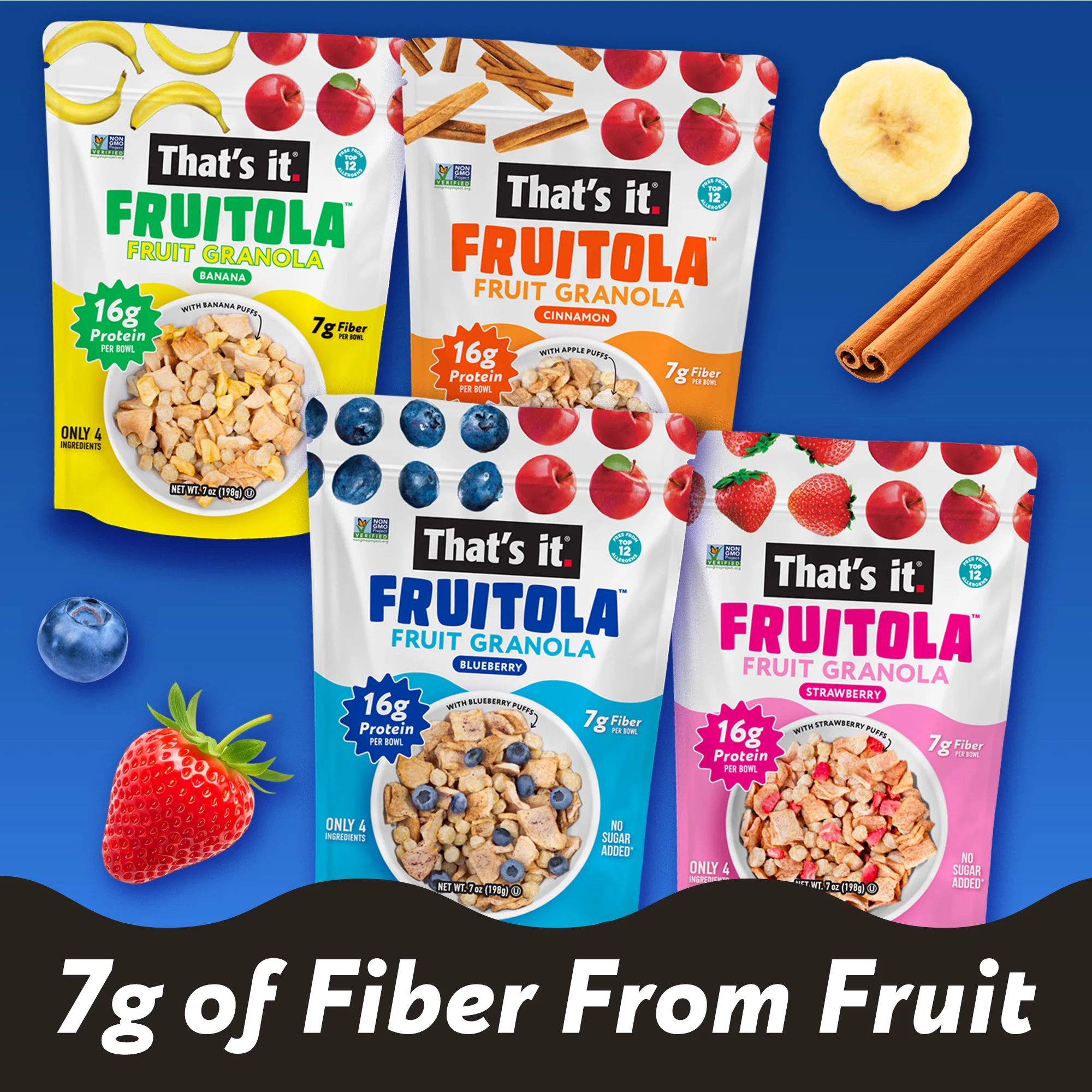 Fruitola Fruit Granola Variety Pack (4 Packs) - 7oz - Image 5