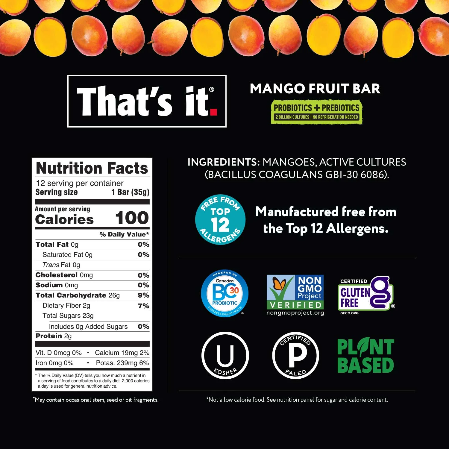 Mango Probiotic Fruit Bars - Image 3