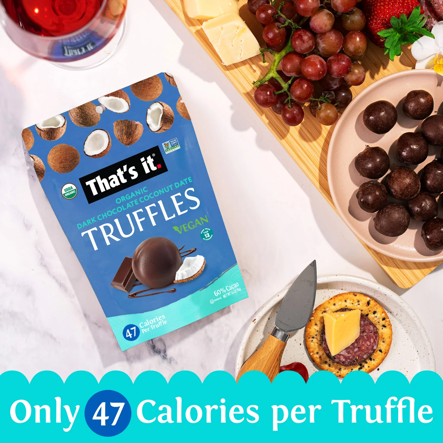 Organic Dark Chocolate Coconut Date Truffles (3 Packs) - Image 4