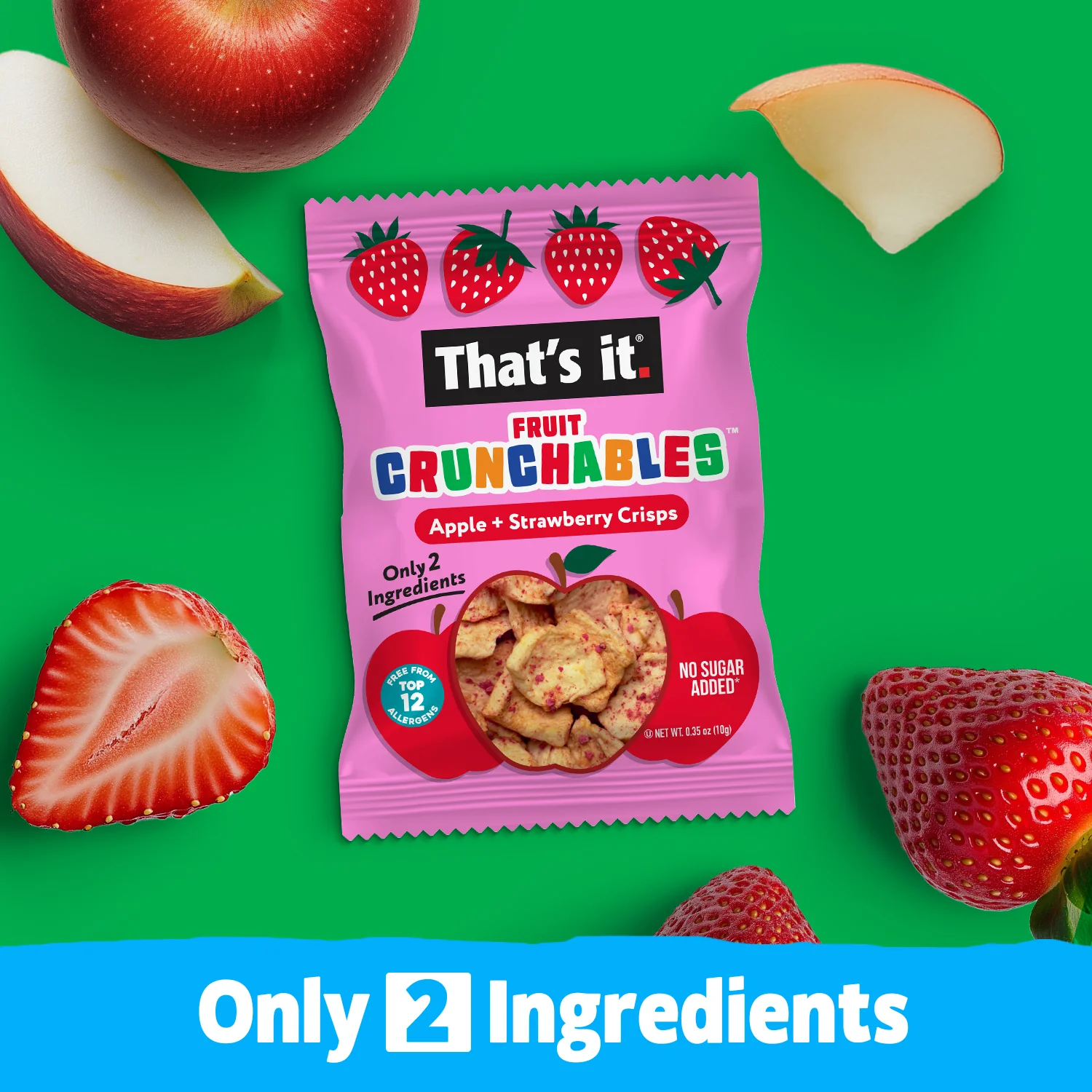 Apple + Strawberry Crisps Fruit Crunchables (15 Packs) - Image 5