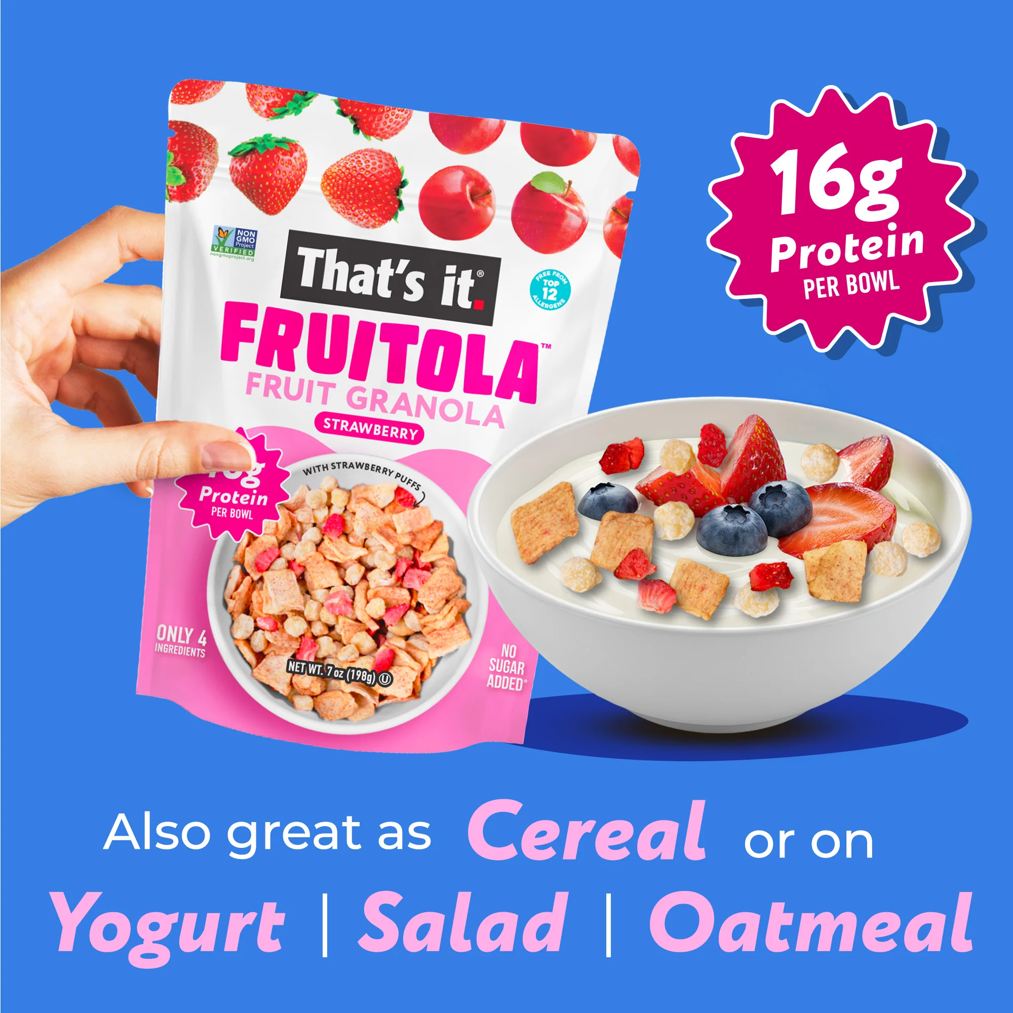 Strawberry Fruitola Fruit Granola (3 Packs) - 7oz - Image 4