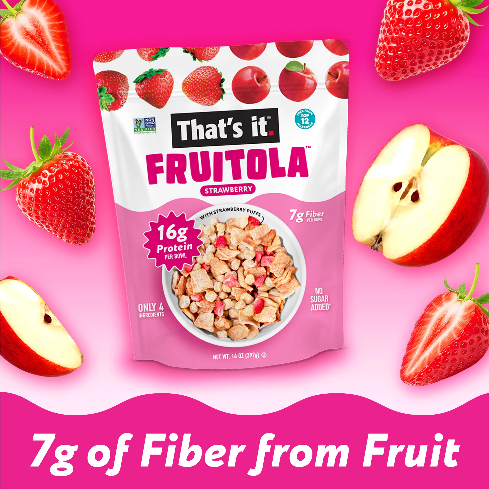 Strawberry Fruitola Fruit Granola (Family Size) - 14oz - Image 4