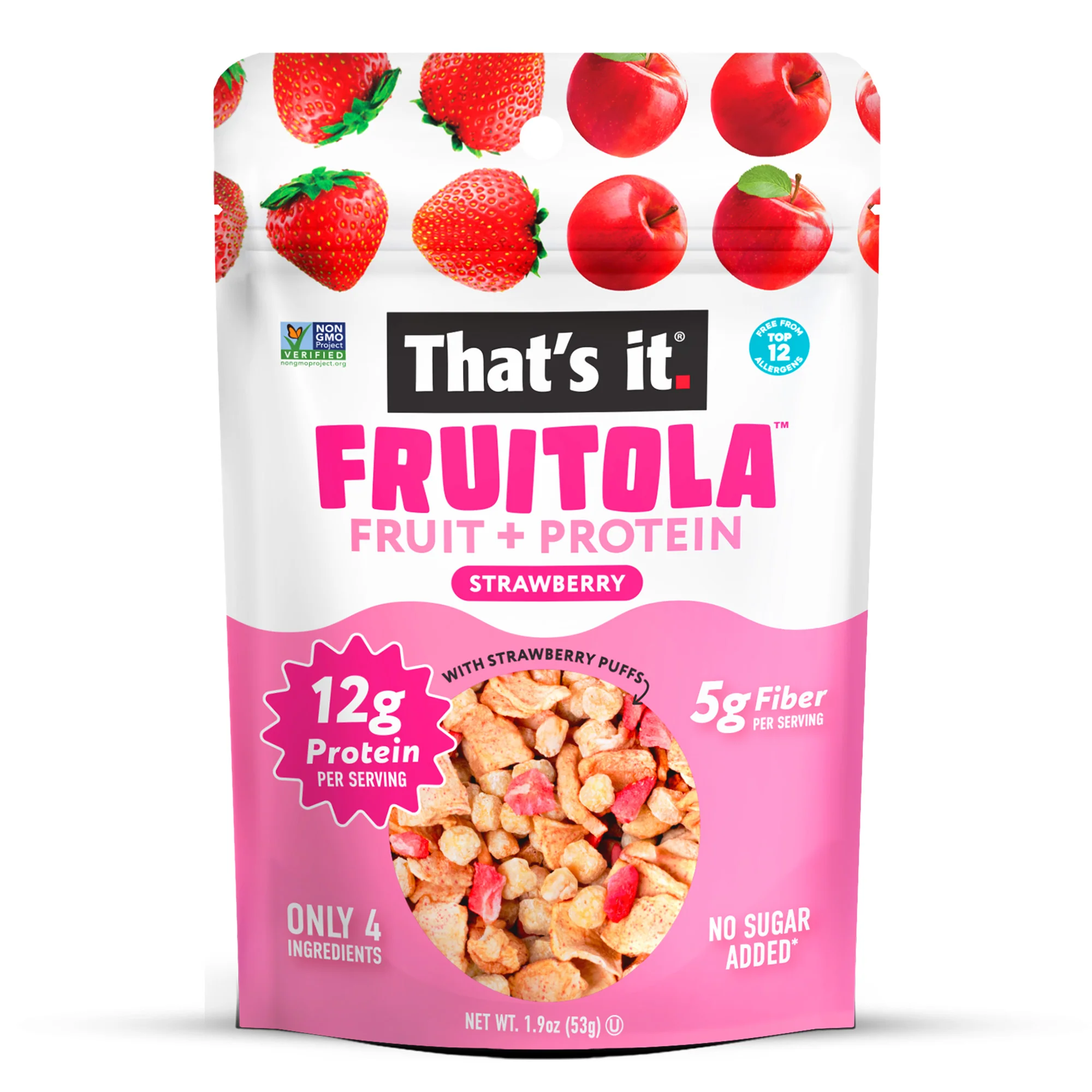 Strawberry Fruitola Fruit Granola - Snack Size (4 Packs) - 1.9oz - Image 2