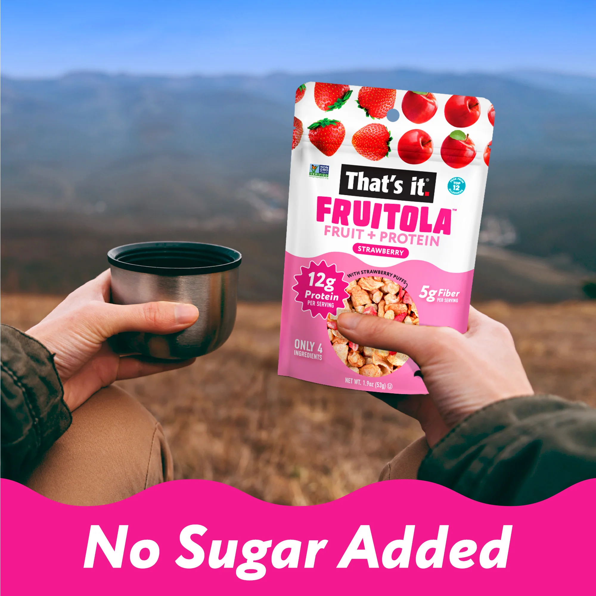 Strawberry Fruitola Fruit Granola - Snack Size (4 Packs) - 1.9oz - Image 6