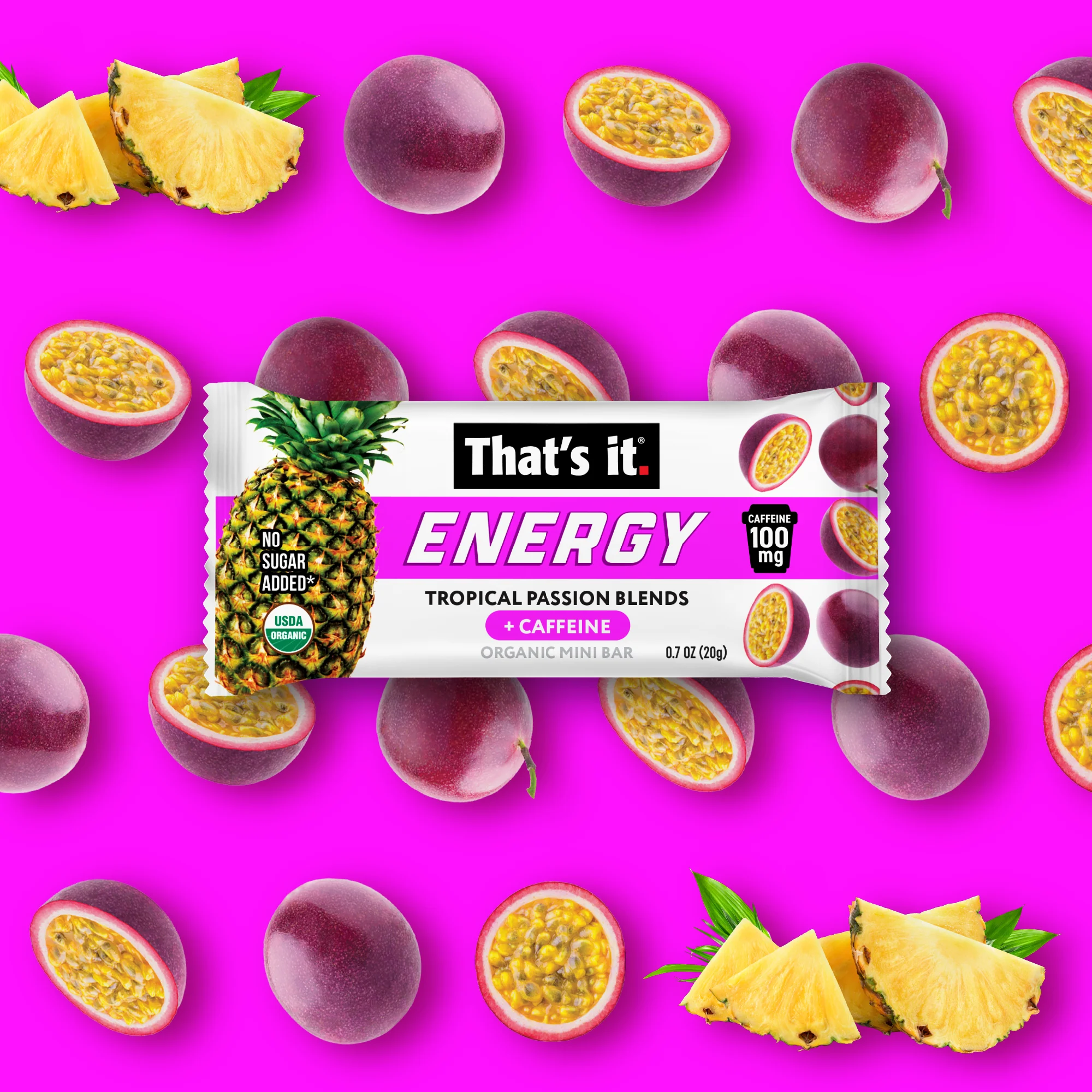Tropical Passion Blends Organic Energy Mini Bars 100mg - Image 7