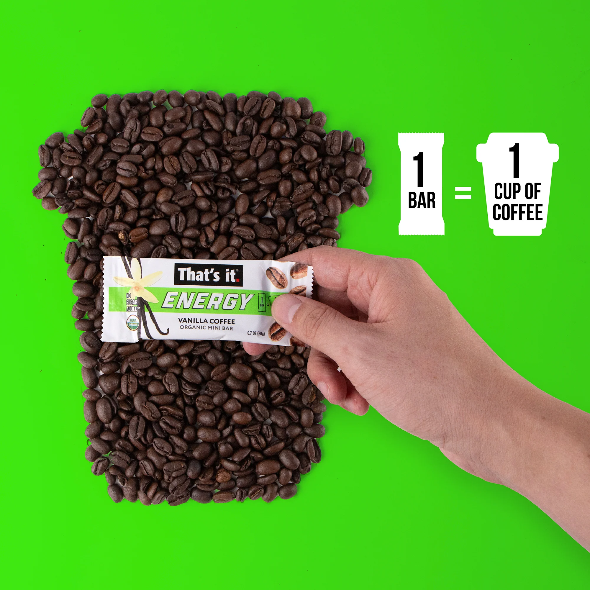 Vanilla Coffee Organic Energy Mini Bars - Image 2